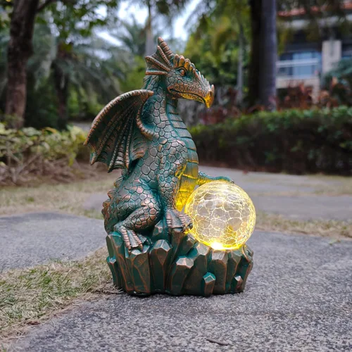 Vista 12 de JOYBEE Estatuas de Jardín Gnomos con Linterna Solar Decoración Exterior - Gnomos Figuras Solares Luces Decoraciones para Patio Jardín Césped