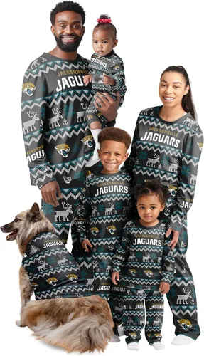 Vista 21 de FOCO NFL womens Nfl Team Ugly Pattern Matching Set Family Holiday Pajamas
