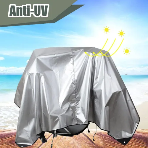 Vista 5 de Juego de batería grande impermeable, cubierta antipolvo, kit de batería eléctrica con esquinas cosidas en peso resistente a la intemperie, protector