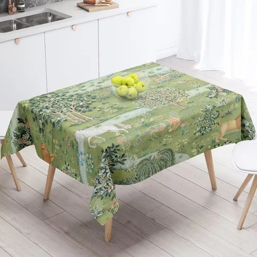 Vista 64 de Mantel azteca suroeste, diseño étnico tribal geométrico, estilo vintage, bohemio, elegante, lavable, para comedor, cocina, granja, fiesta