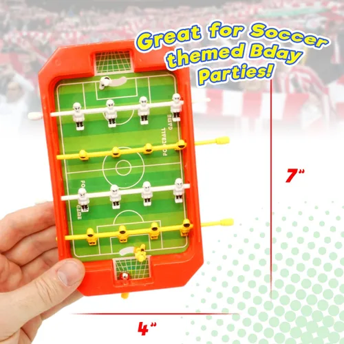 Vista 3 de JA-RU Mini Foosball Table (1 Toy) Mini Arcade Tabletop Soccer & Football Party Favors. Portable Handheld Games for Kids & Office Desk Toys. 255-1s