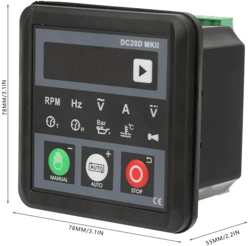 Vista 5 de Panel de control del generador de 5 dígitos DC 8-36V DC20D Módulo de control electrónico del generador MKII estable para motor diesel o generador