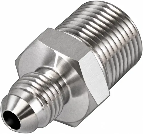 Vista 10 de Adaptador HFS NPT macho a JIC macho, 1/2 pulgada a 1/2 pulgada, 304 SS, 1