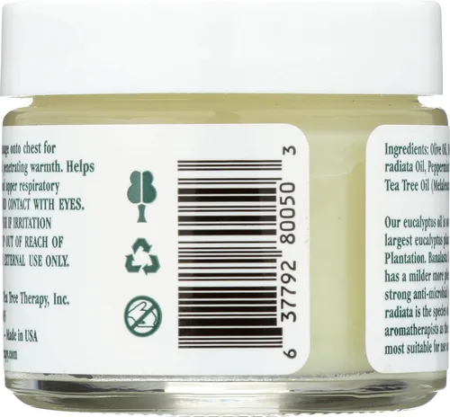 Vista 2 de Tea Tree Therapy Aceite de pecho australiano de eucalipto, menta y árbol de té, 2 onzas, 80050