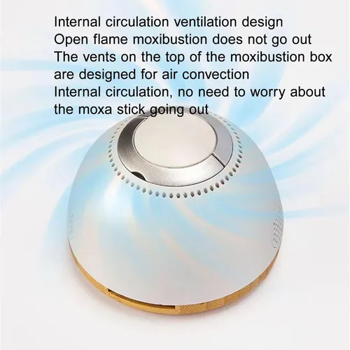Vista 9 de Caja de moxibustión portátil sin humo, juego de caja de moxa colgante para el hogar, tarro de moxibustión para adultos, niños, cintura, cuello