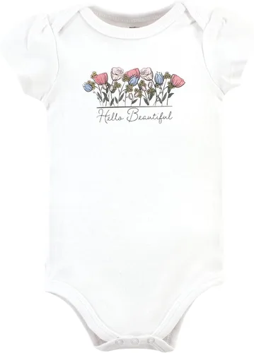Vista 174 de Hudson Baby baby-girls Cotton Bodysuits 3-pack