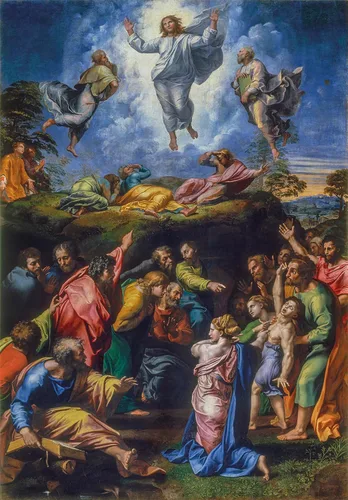 Vista 2 de Clementoni - Colección Museo-Rafael, Transfiguración-1500 Piezas Adultas, Arte, Pinturas Rompecabezas, Cuadros Famosos, Hecho en Italia, Multicolor