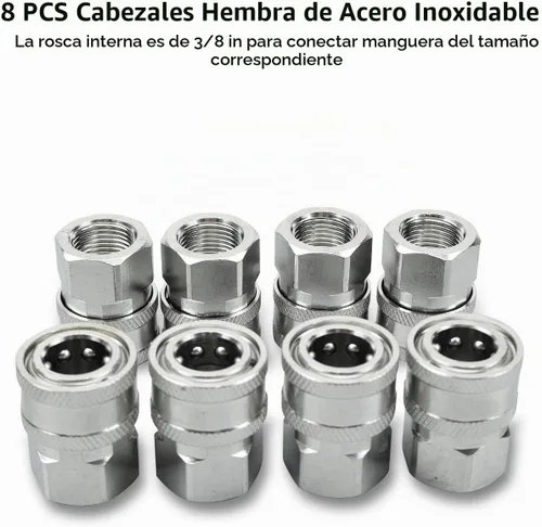Vista 5 de NPT - Kit de conectores rápidos macho y hembra de adaptadores para lavadora a presión de 3/8 pulgadas