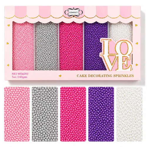 Vista 15 de Confect Gránulos Dorados de Perlas Gránulos Dorados para Decoración de Pasteles y Cupcakes y Celebración Paquete Surtido de 5 All That Glitters