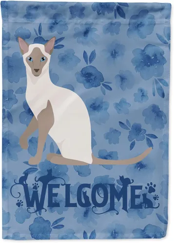 Vista 121 de Caroline's Treasures CK5005GF Bandera de bienvenida de gato abisinio para buzón, bandera decorativa para patio exterior, obras de arte de patio