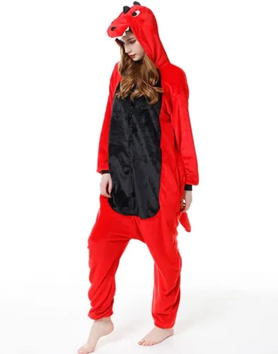 Vista 4 de Costume Bay Pijama de animal Kigirumi para mujeres y hombres adultos, unisex, ropa de dormir para Halloween, cosplay, disfraz de una sola pieza
