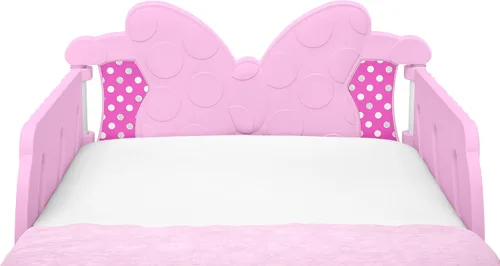 Vista 6 de Delta Children Minnie Mouse Cama para Niños Pequeños 3D, Rosa