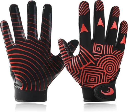 Vista 11 de Guantes de fútbol juvenil para niños, guantes receptores de agarre de silicona con capacidad de súper palo para la mejor experiencia de juego