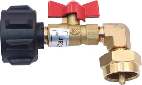 Vista 7 de METER STAR Adaptador de repuesto de propano para tanques de 1 libra con válvula de control de encendido y apagado y manguera de 35.5 pulgadas