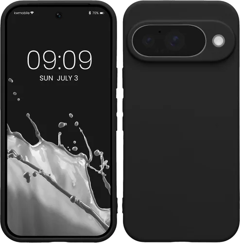Vista 94 de kwmobile Funda compatible con Google Pixel 9 - Funda protectora delgada de TPU para teléfono - Acabado mate suave - Piedra antigua
