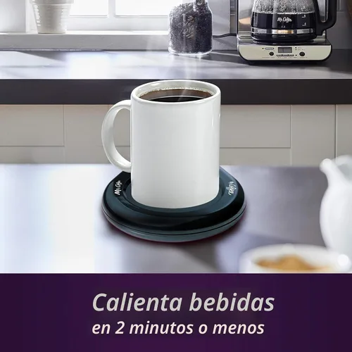 Vista 2 de Mr. Coffee Calentador de tazas para café y té, calentador de tazas portátil para escritorios de oficina de viaje y hogar, negro Regalos