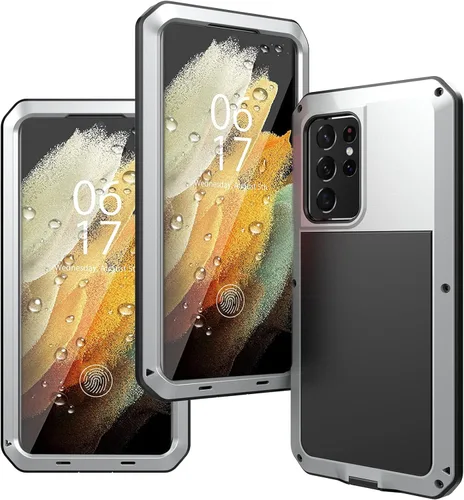 Vista 7 de Funda para Samsung Galaxy S23 Ultra/S23 Plus/S23, compatible con funda de carga inalámbrica, protector de pantalla integrado, grado militar, a