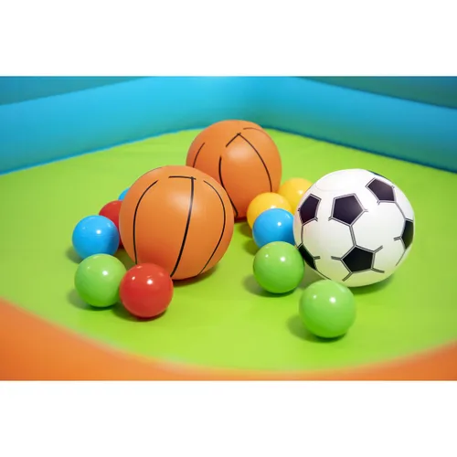 Vista 5 de Bestway Piscina Hinchable Infantil Juegos Canastas con Pelotas y Bolas 120x107x84 cm +2 Años Jardin 52728