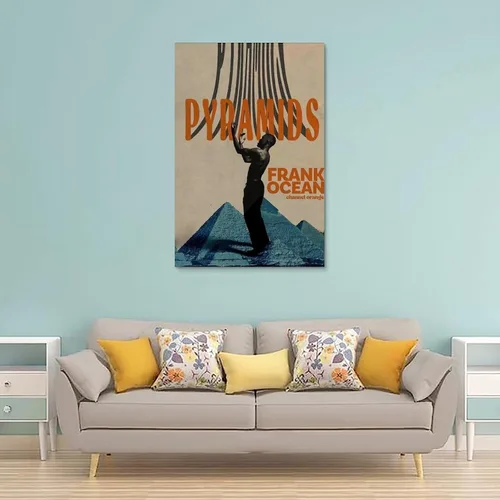 Vista 2 de WATERA Póster Frank Pirámides del Océano Pósteres de Música para Decoración Estética de Habitación Arte en Lienzo Decoración de Dormitorio 20 x 30