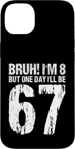 Vista 15 de Bruh I'm 8 But One-Day I'll Be 67 Retro 8th Birthday Kids Case for iPhone 17