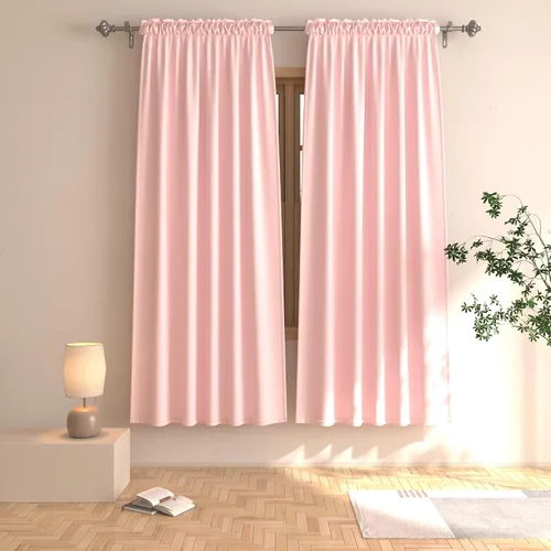 Vista 8 de UPOPO Cortinas beige de 45 pulgadas de largo para oscurecer la habitación, paneles de cortina para ventana, bolsillo para cortinero, cortinas