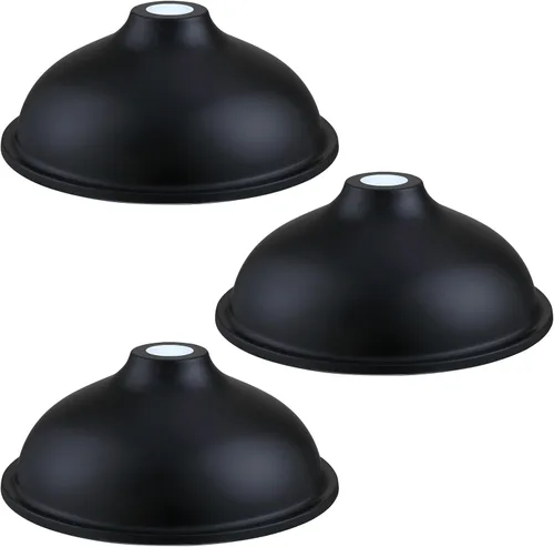 Vista 5 de 12" Brushed Nickel Dome Replacement Shade Metal Farmhouse Pendant Light 2 Pack E26 Base