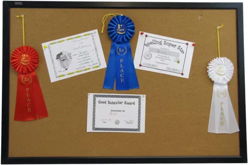 Vista 5 de Treasure Gurus 3er Tercer Lugar Deluxe Roseta Cinta Blanca Premium Clase Escolar Deportes Mención Honorífica Premio