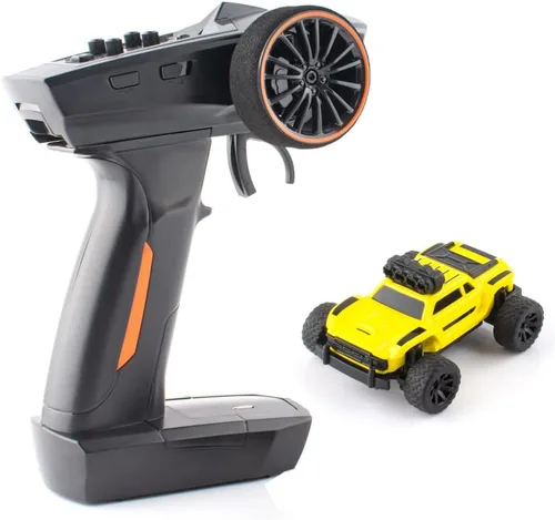 Vista 16 de 1:76 Turbo Racing Scale RC Sport Car, Carreras de mesa Control remoto Mini modelo de coche completo proporcional RTR Kit Juguetes (Baoma mini-rojo)