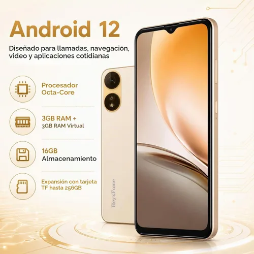 Vista 4 de Teléfonos Android desbloqueados para T-Mobile, teléfono Android 12 (2025), 3+16GB/256GB TF Octa Core, teléfonos desbloqueados con doble SIM