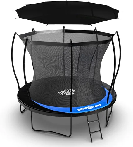 Vista 17 de SpaceJump Lunar Trampolín para exteriores, 8 pies, 10 pies, 12 pies, 14 pies, gorila redonda de 16 pies con red de seguridad, accesorios opcionales