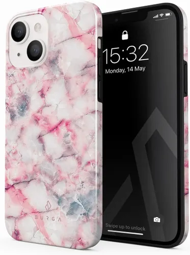 Vista 38 de BURGA - Funda compatible con iPhone 12, apta para carga inalámbrica, carcasa rígida híbrida de 2 capas + funda de silicona, resistente, ajuste