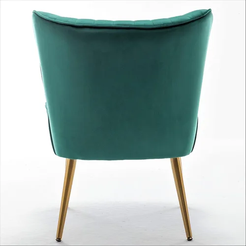 Vista 6 de Container Furniture Direct Silla moderna de terciopelo para sala de estar, dormitorio o entrada, diseño elegante y cómodo sin brazos con patas