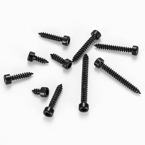 Vista 4 de Tornillos autorroscantes de cabeza hexagonal métrica, kit de surtido de 480 piezas de tornillos de cabeza hexagonal M3 de acero inoxidable, 480 negro