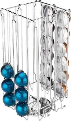 Vista 6 de MyGift Organizador de carrusel de cápsulas de café Nespresso Vertuo de 48