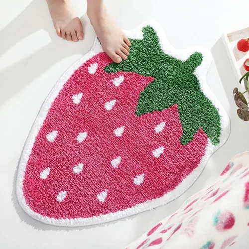 Vista 16 de FROZZUR Alfombra de baño de plátano, tapetes de baño para baño, bonita alfombra de bañera amarilla en forma de fruta, alfombra de baño de Navidad