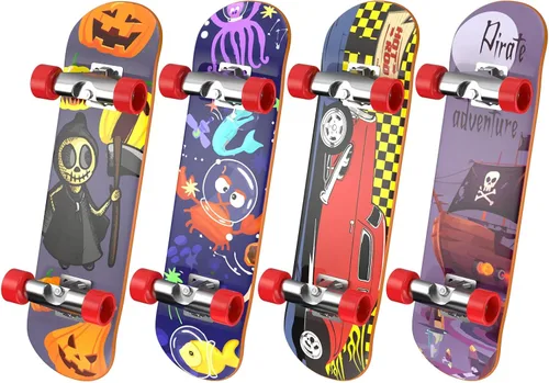 Vista 8 de Minipatinetas para Dedos 12PCS Juego Profesional de Tablas para Dedos Creativas Movimiento de Dedos, Kit Inicial de Mini Skateboards Favoritos de 12