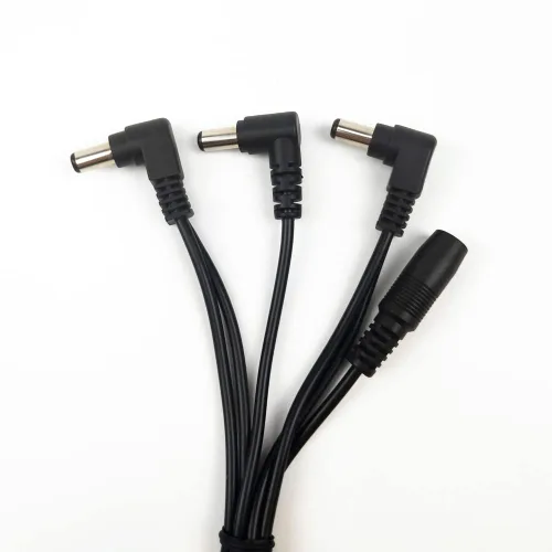 Vista 4 de Cable de alimentación de cadena margarita de 3 maneras DC para adaptador de fuente de alimentación de pedal de guitarra