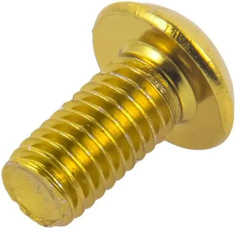 Vista 4 de chooee Pernos de rotor de freno de disco, tornillos de rotor de bicicleta M5x10mm para bicicleta de montaña MTB, oro de acero T25.