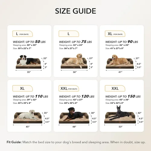 Vista 5 de Cama ortopédica para perros extragrandes, cama de espuma XL con forma de caja de huevos impermeable con lados 45x35 pulgadas, cama de sofá