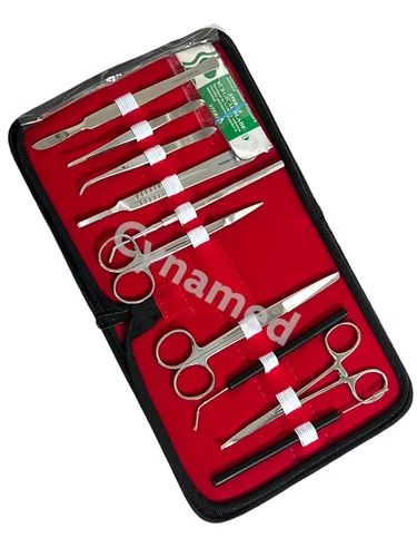 Vista 6 de Nuevo kit de disección de laboratorio de biología/anatomía/estudiante de medicina de acero inoxidable premium - mango de bisturí, cuchillas