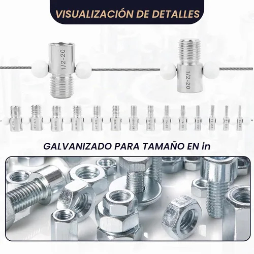 Vista 4 de Comprobador de roscas de tuercas y pernos, 26 calibres macho/hembra, 14 pulgadas y 12 métricas para comprobar rápidamente tuercas y pernos