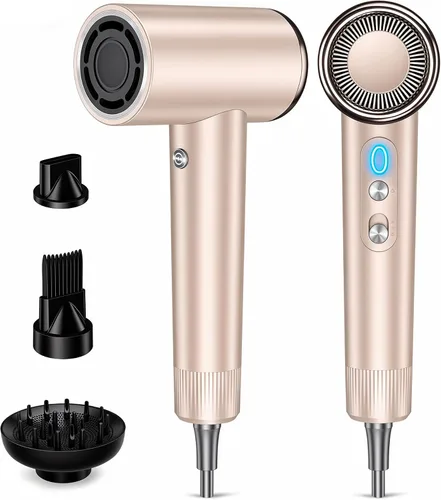 Vista 10 de Mythsight StyleVibe High-Speed Ionic Hair Dryer with 3 Attachments Pink
