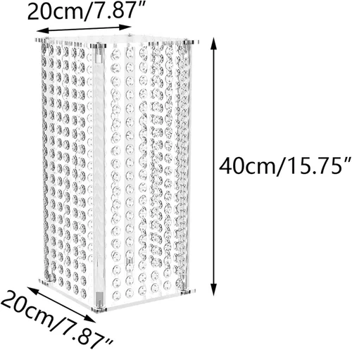 Vista 6 de Nuptio Centros de mesa de boda para mesas jarrones – 2 piezas de 15.7 pulgadas de alto jarrón de flores para decoración de mesas de fiesta, elegante