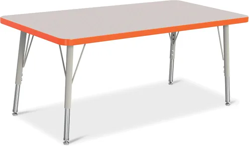 Vista 12 de Berries Mesa rectangular para actividades, altura E, Gris/Negro/Negro, 1