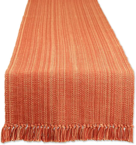 Vista 20 de DII - Colección de mesa jaspeado, juego de manteles individuales, 3x19 pulgadas, albaricoque, 6 piezas