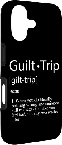 Vista 3 de Guilt Trip Definition Sarcastic Joke for Mean Adult Parents Case for iPhone 17