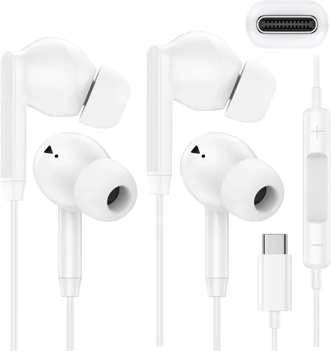 Vista 8 de Samsung - Auriculares con cable USB C, auriculares USB C con cable para Apple iPhone 17e 17 Pro Max 17pro Air 16e 16 15 Plus, auriculares