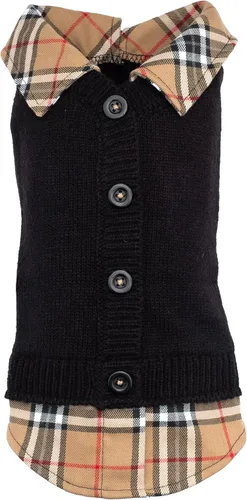 Vista 17 de The Worthy Dog Suéter de cuello alto de punto grueso, ropa cálida de invierno para perro, trajes de abrigo para mascotas para clima frío - XXS, gris