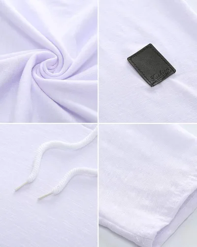 Vista 5 de Moderna sudadera deportiva de vellón con capucha, para hombres, jersey de lana unicolor sin botones.