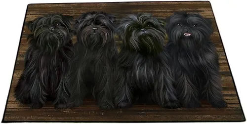 Vista 22 de Doggie of the Day Affenpinscher Dogs Floor Mat - 4th of July Independence Day - Best Dog Doormat - Protector Decor - Unique Portrait Art - Premium